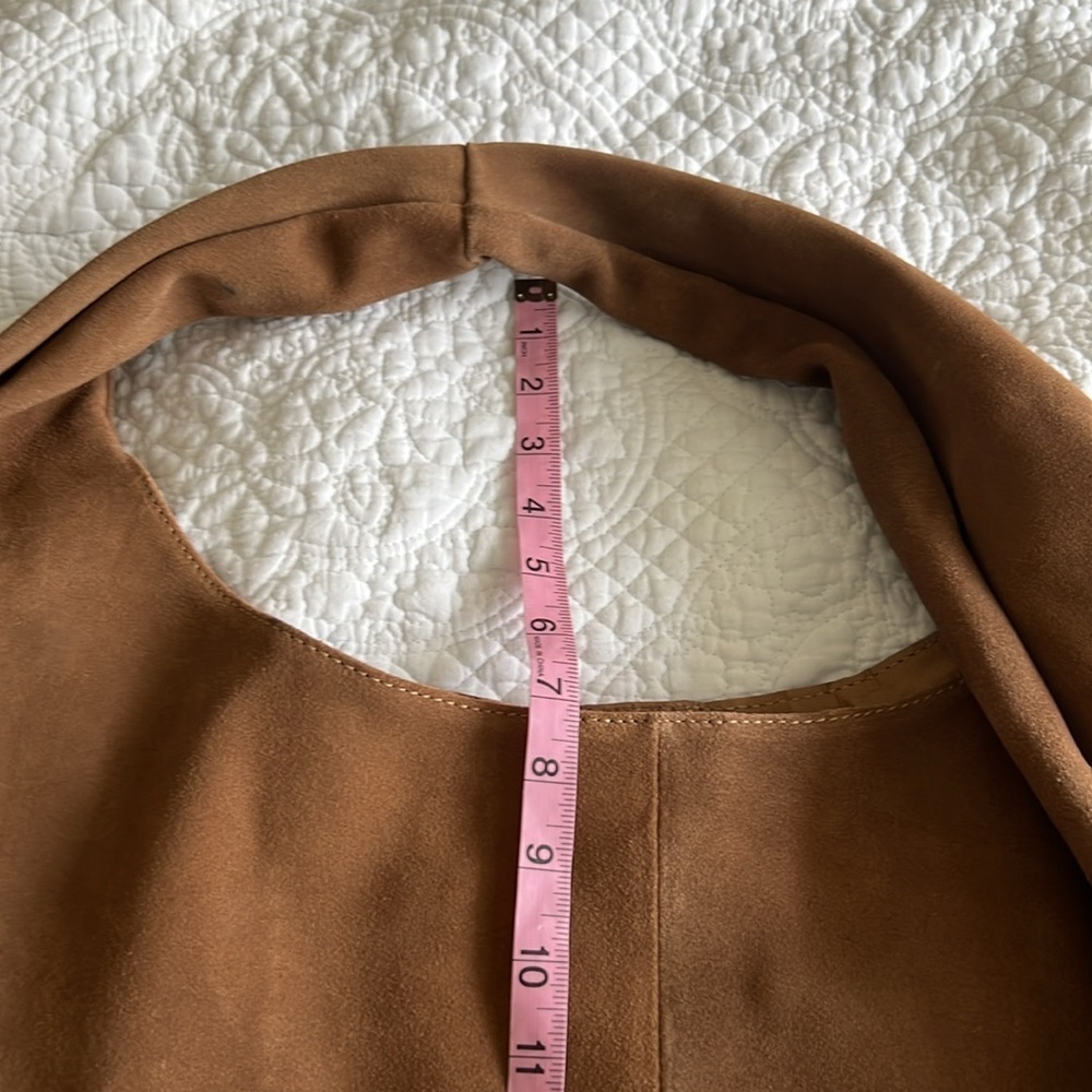 Tan Suede Shoulder Bag - Picture 4 of 12